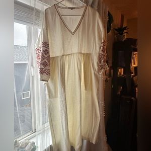 Madewell peasant style linen dress